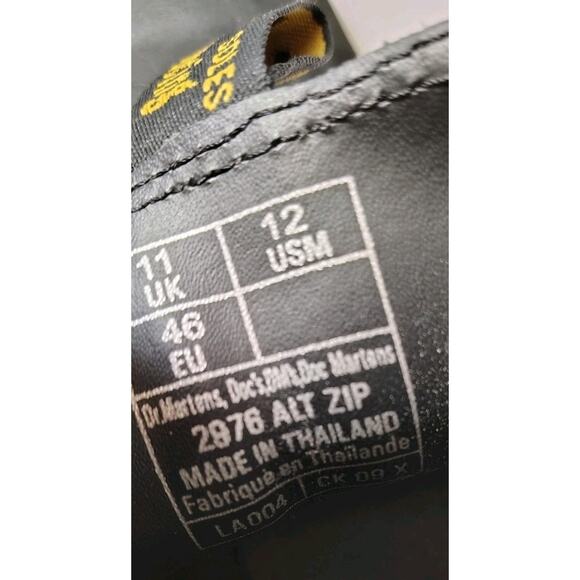 Dr Martens Boots Mens Size 12 Black Airwair Bouncing Soles Ankle Zippers Docs